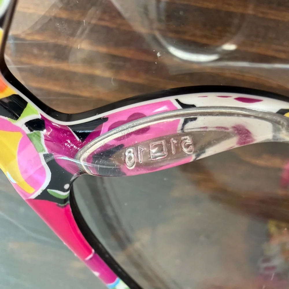 Vera Bradley Leigh Cs VaVa Bloom Black & Floral Prescription Glasses Frames